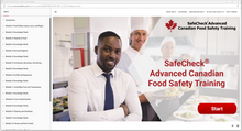 Load image into Gallery viewer, SafeCheck Advanced Food Safety - English Language Version - Online  - Includes Exam