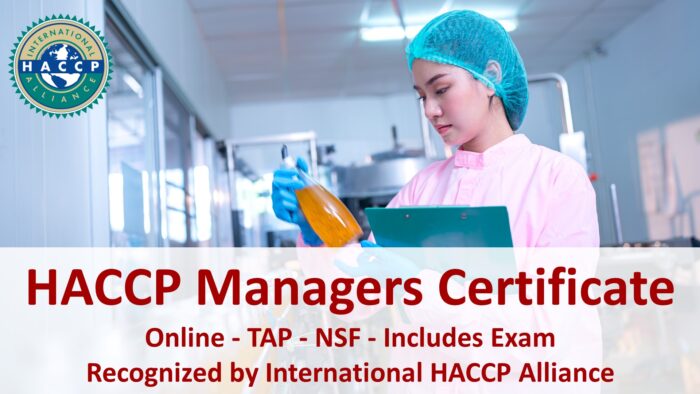 HACCP Managers Certificate Course – Online
